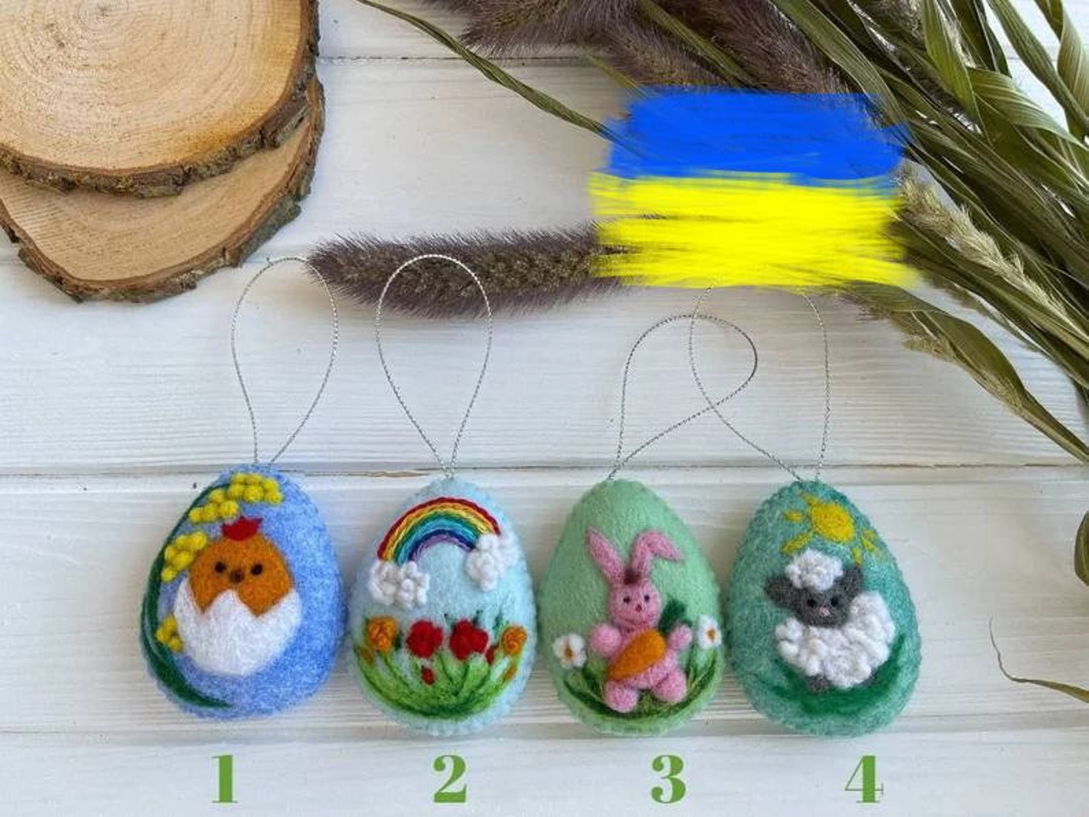 Felt Easter Decorations Wool Felt Easter Egg Easter Etsy