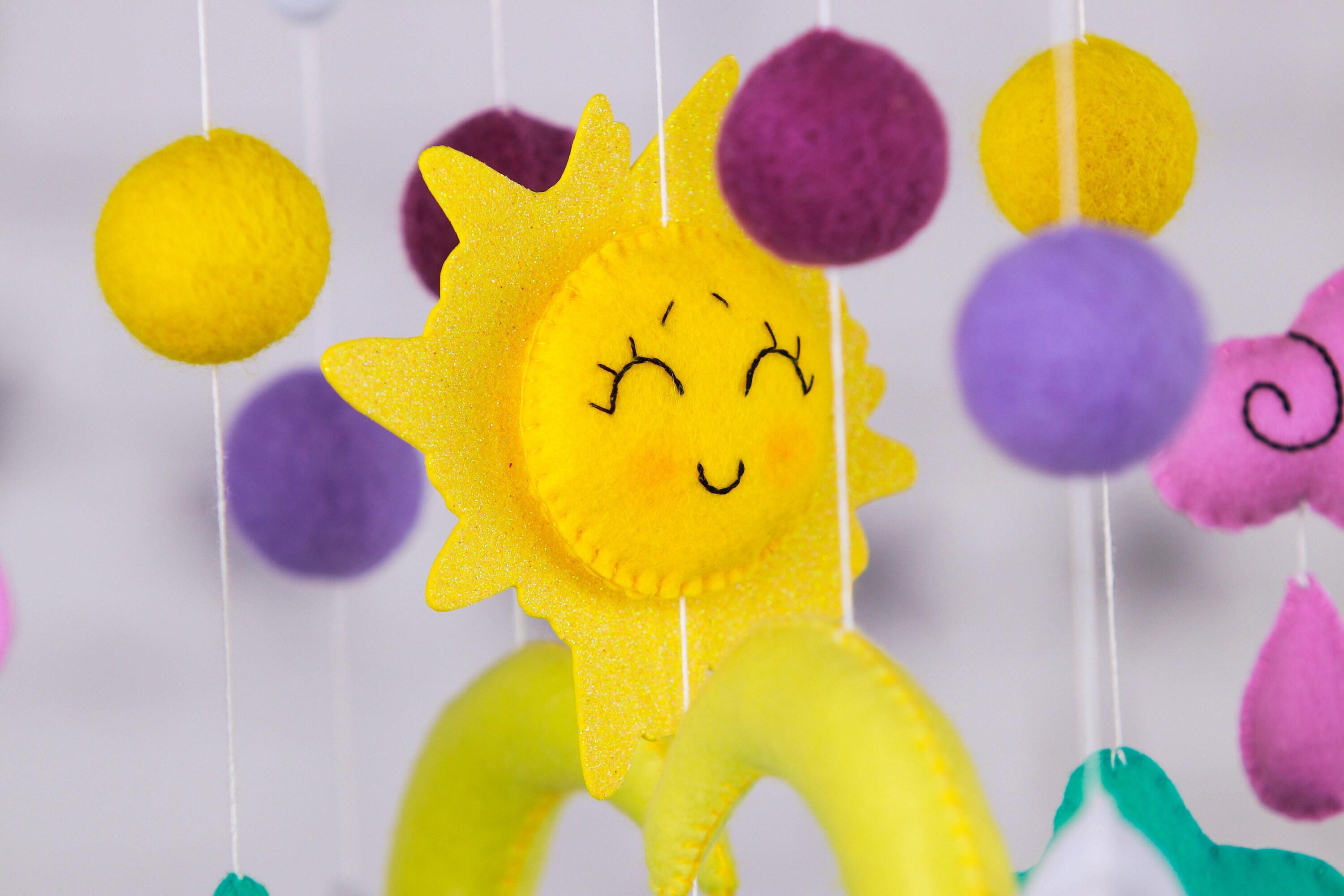 Woodland Animal Baby Mobile / Felt Mobile / Baby Shower Gift Etsy