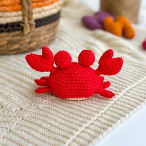 Handmade Crochet crab, Amigurumi Plushie, Handmade Knitted crab, handmade crab toy, amigurumi crab, Crocheted crab