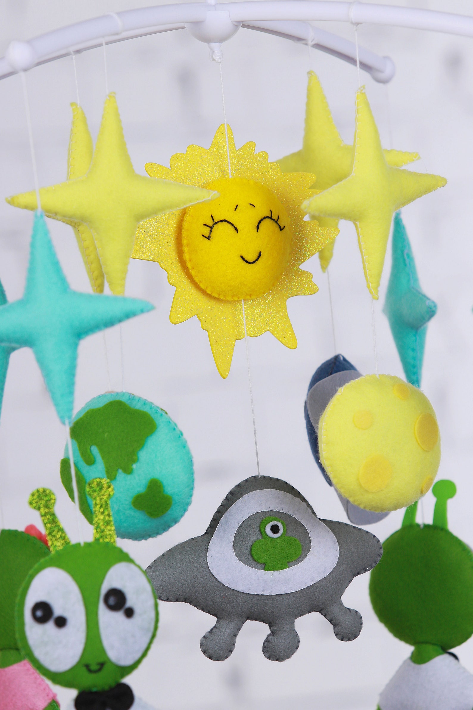 Alien Baby Mobile READY TO SHIP Space Nursery Felt Nursery Etsy
