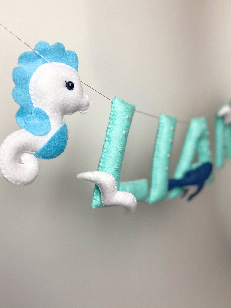 Cartel de nombre de guardería, cartel de nombre, guirnalda de nombre de bebé, cartel de nombre para cartel de guardería, cartel de nombre, decoración de guardería personalizada, regalo de Baby Shower imagen 8