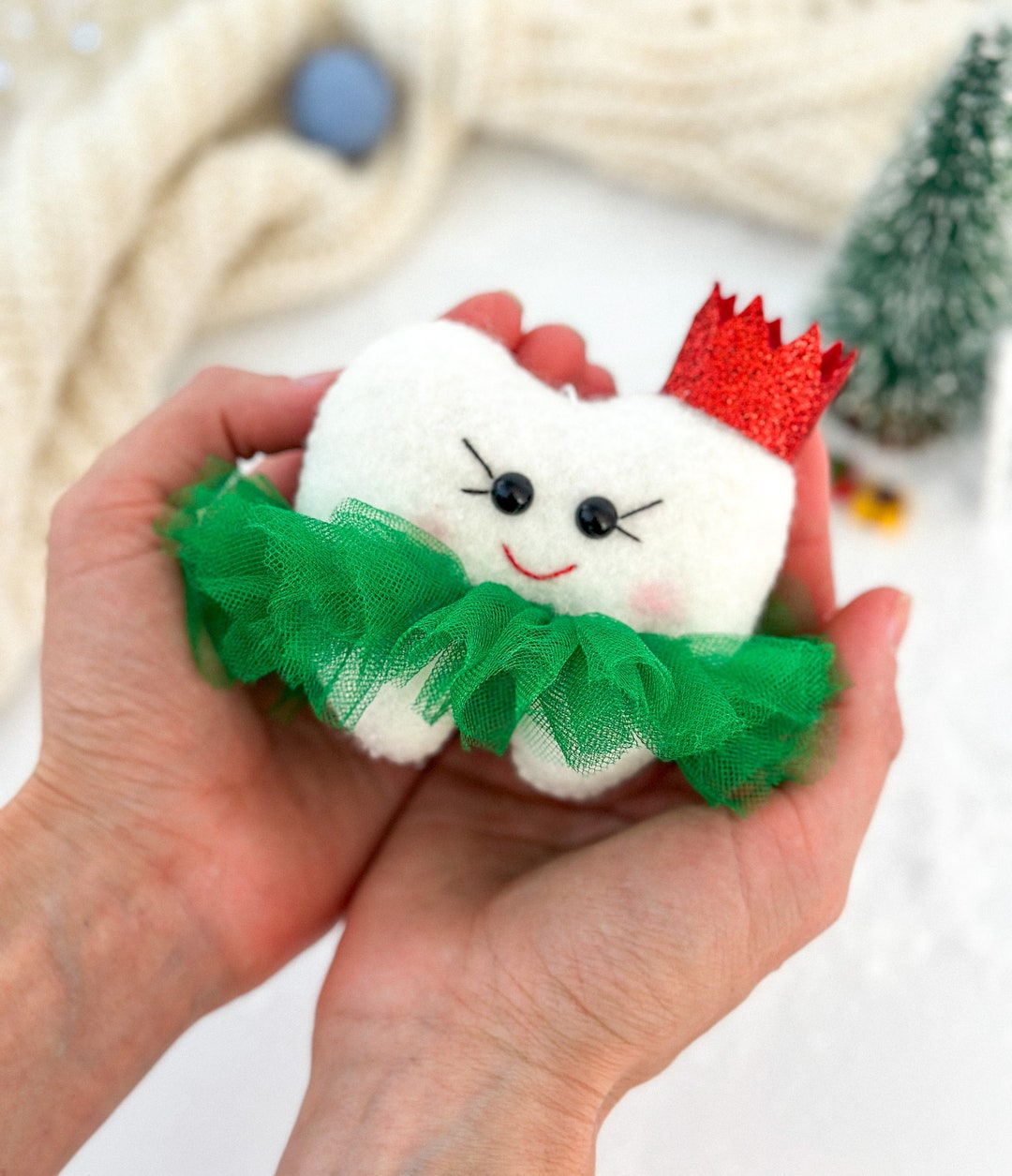 Christmas Tooth Decor Tooth Girl Ornament Christmas Decor Etsy