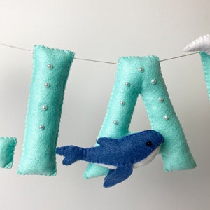 Cartel de nombre de guardería, cartel de nombre, guirnalda de nombre de bebé, cartel de nombre para cartel de guardería, cartel de nombre, decoración de guardería personalizada, regalo de Baby Shower imagen 3