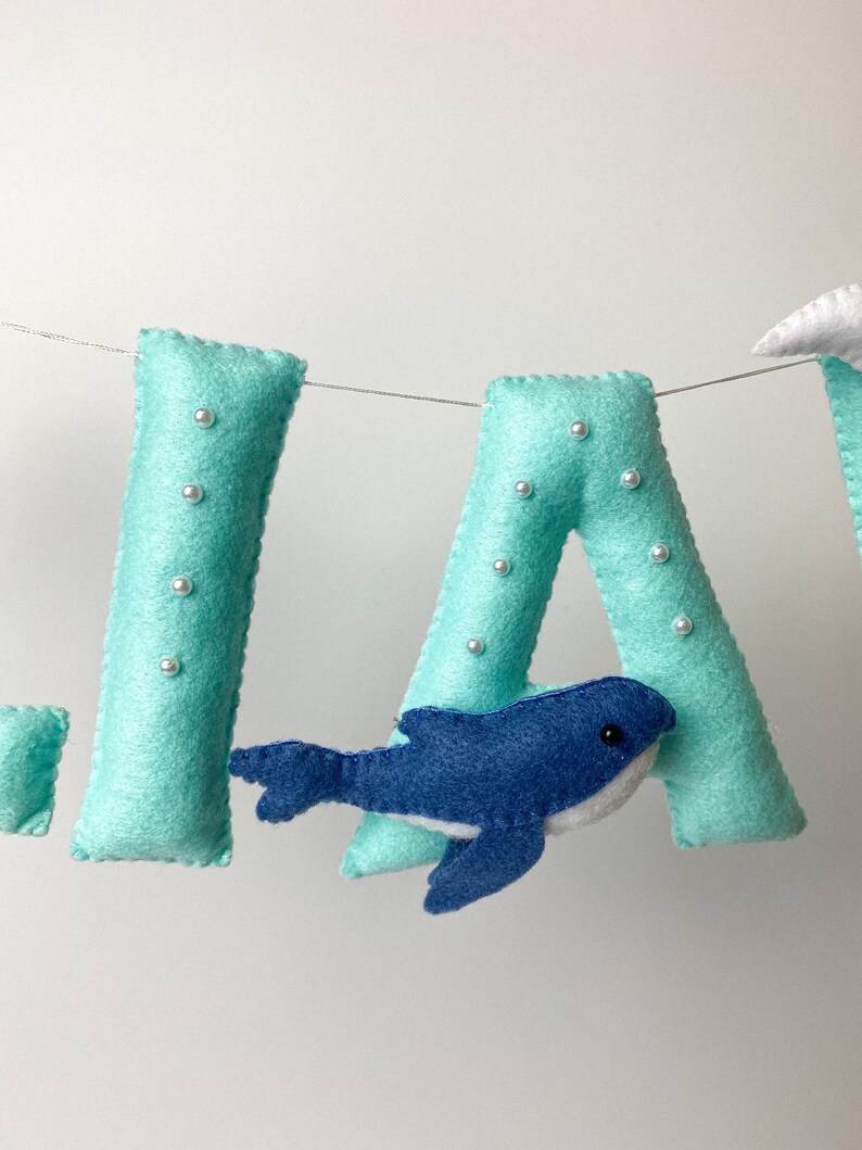 Cartel de nombre de guardería, cartel de nombre, guirnalda de nombre de bebé, cartel de nombre para cartel de guardería, cartel de nombre, decoración de guardería personalizada, regalo de Baby Shower imagen 3