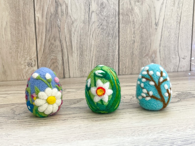 Easter Eggs Ornaments, Easter Egg, Easter decorations, Custom Easter Basket Stuffer, Easter Eggs Gift, Wool Easter Eggs, Easter favors image 3