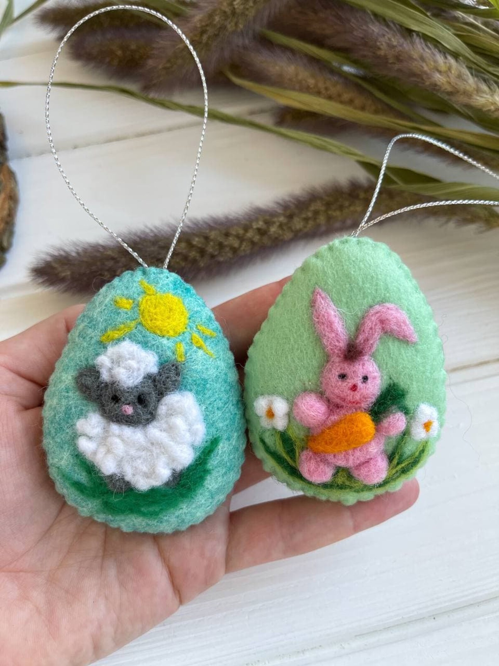 Felt Easter Decorations Wool Felt Easter Egg Easter Etsy