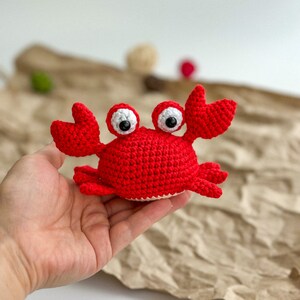 Handmade Crochet crab, Amigurumi Plushie, Handmade Knitted crab, handmade crab toy, amigurumi crab, Crocheted crab