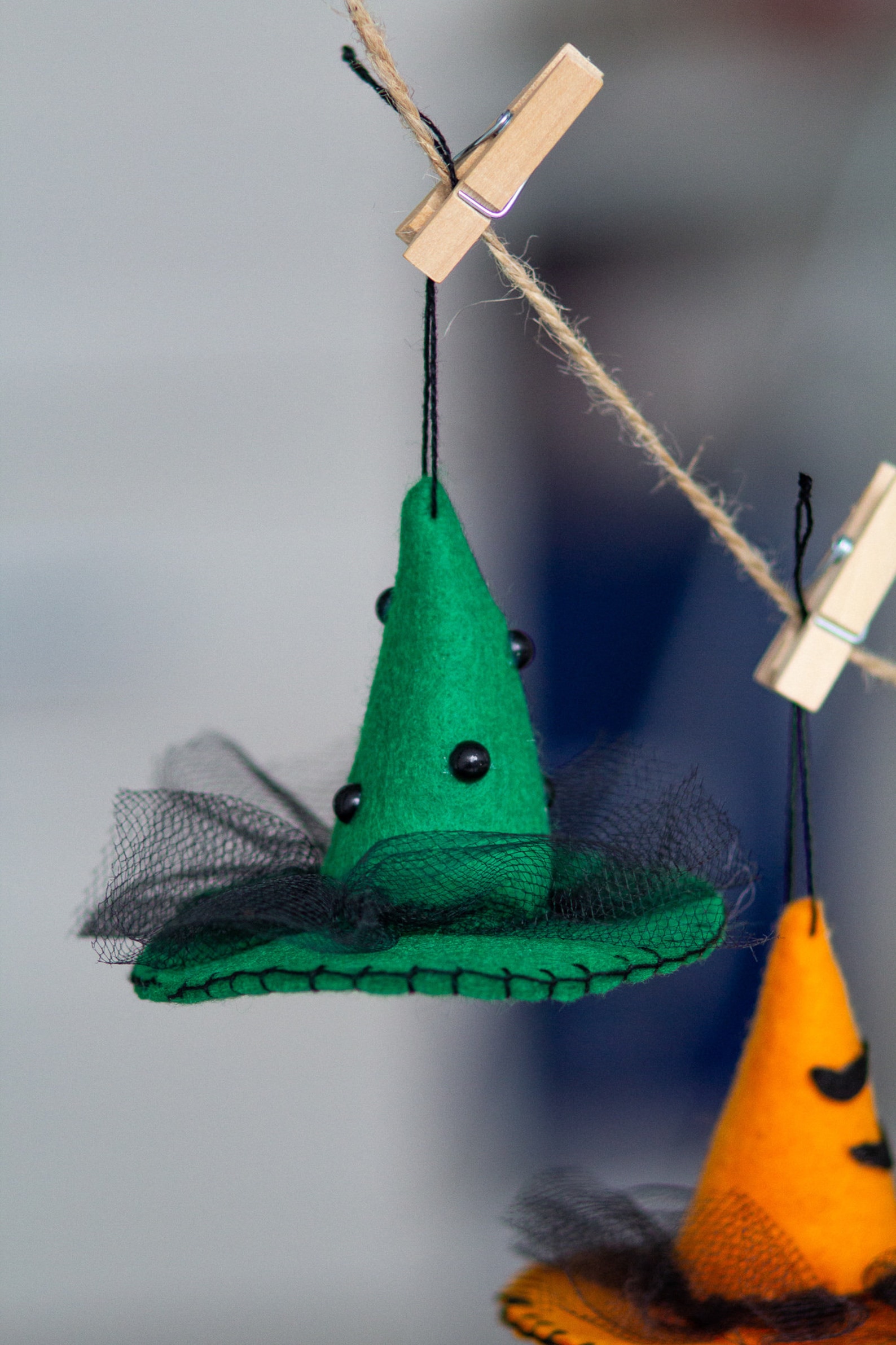 Hanging Witch Hats Witch Decor Aesthetic Halloween Etsy