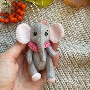 Elephant ornament, mini elephant toy, Christmas tree ornaments, Christmas gift, new year present, Christmas decorations