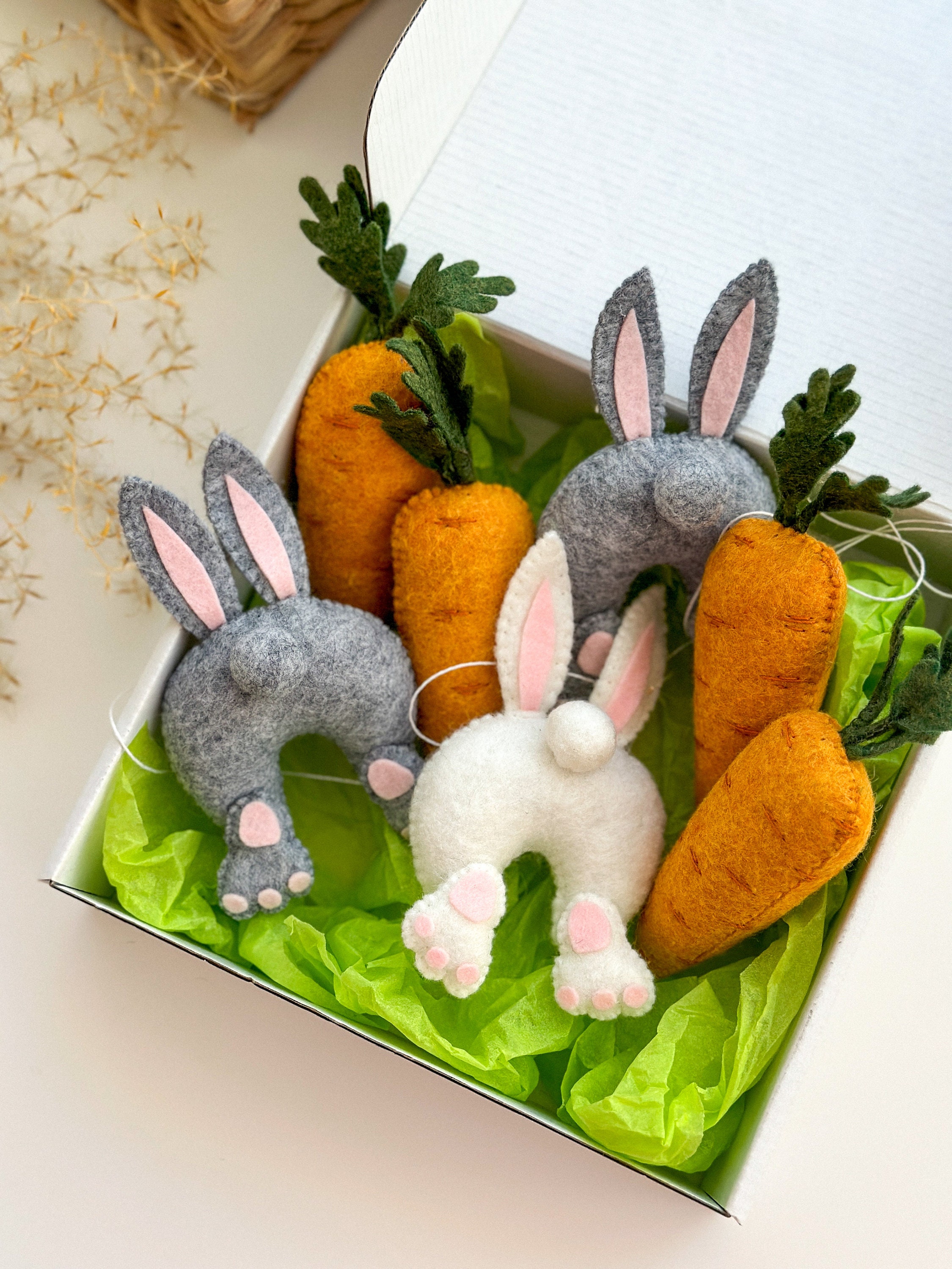 Easter Garland, Felt Bunny Garland, Easter Decor, Spring Garland ...