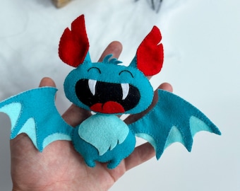Halloween bat ornament, Halloween gift, felt bat toy, halloween ornament, halloween decorations, spooky toy, Halloween tree ornaments