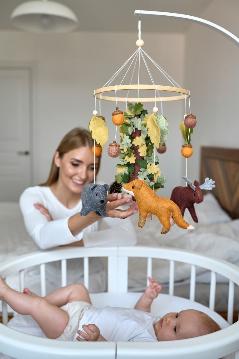 Woodland Baby Mobile Forest Baby Mobile Nursery Mobile Baby Etsy