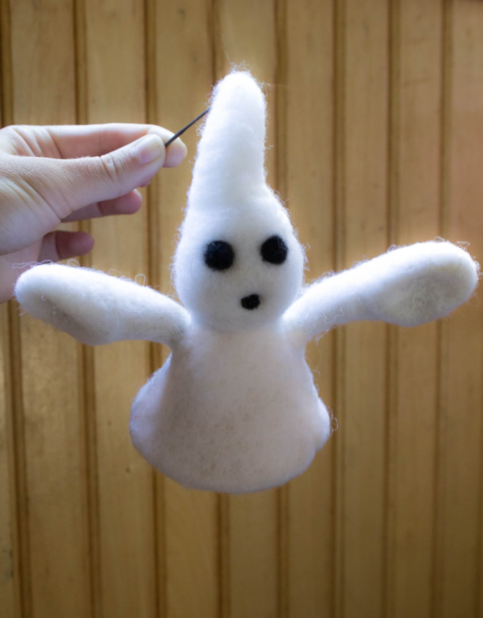 Needle Felted Ghost Wool Felt Halloween Display October Decor Etsy