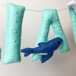 Cartel de nombre de guardería, cartel de nombre, guirnalda de nombre de bebé, cartel de nombre para cartel de guardería, cartel de nombre, decoración de guardería personalizada, regalo de Baby Shower imagen 9