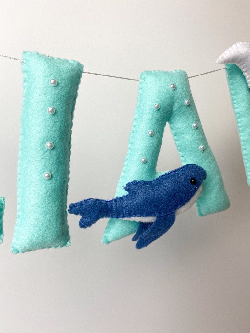 Cartel de nombre de guardería, cartel de nombre, guirnalda de nombre de bebé, cartel de nombre para cartel de guardería, cartel de nombre, decoración de guardería personalizada, regalo de Baby Shower imagen 9