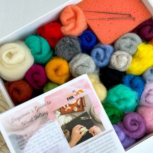 Beginner Craft Kit, Needle Felting Kit, Boxed Needle Felting Starter Kit Needle Felting Kit Beginner DIY Craft Kit Needle Felting Bundle Box
