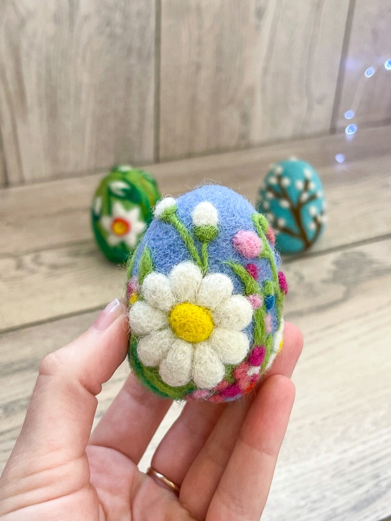 Easter Eggs Ornaments, Easter Egg, Easter decorations, Custom Easter Basket Stuffer, Easter Eggs Gift, Wool Easter Eggs, Easter favors image 9