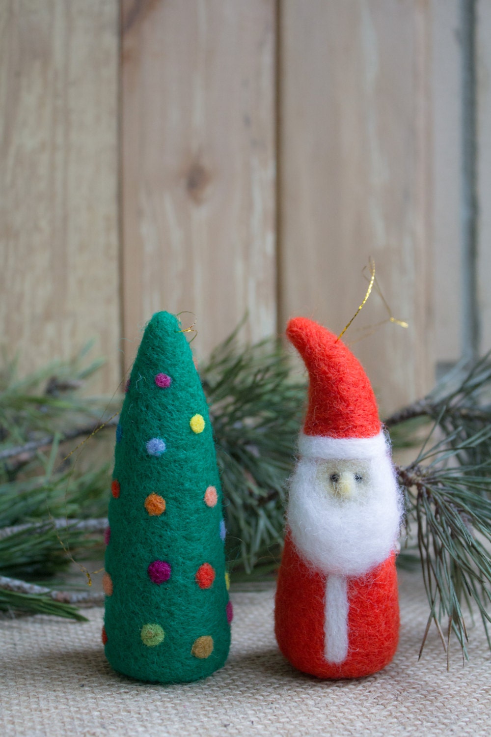 SALE Christmas ornaments SET OF 2 decor Santa decoration new | Etsy