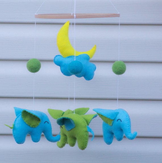 Baby Mobile Elephant Mobile Elephant Baby Mobile Unisex Baby Etsy