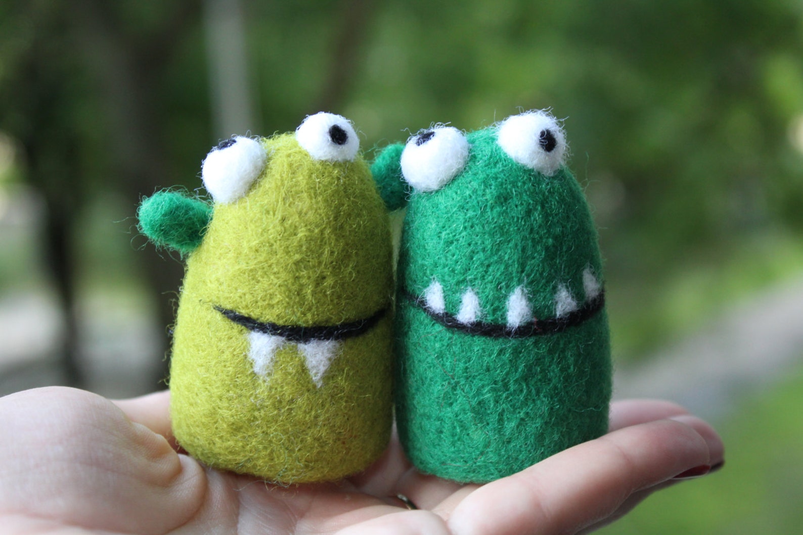 SALE Felted monsters friendly felted monster figure needle | Etsy