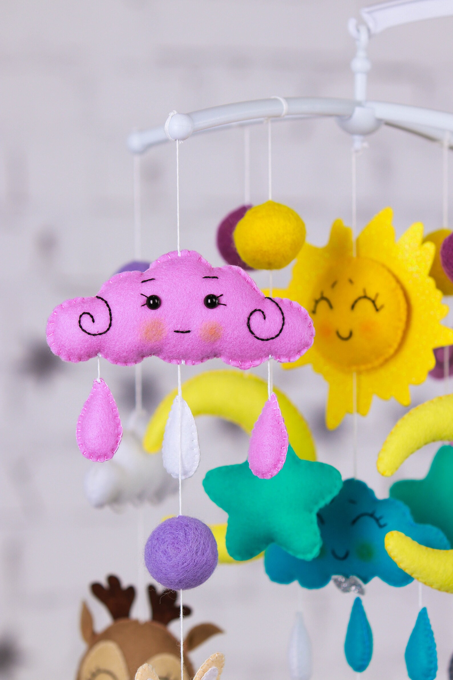 Woodland Animal Baby Mobile / Felt Mobile / Baby Shower Gift Etsy