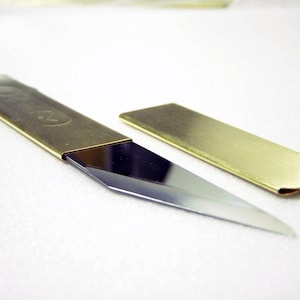 Japanese Kiridashi knife for right hand small thin brass Japan