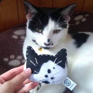 Personalised Cat Face Cat Toy with catnip/valerian