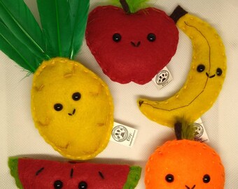 Fruit Cat Toys with catnip/valerian