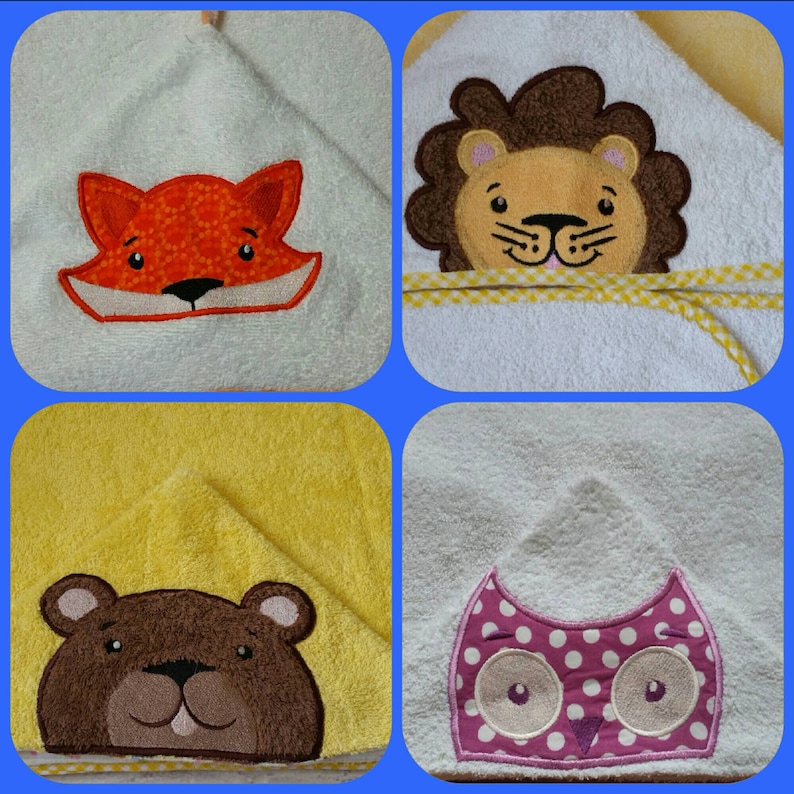 Baby bath outing. Children's hooded towel. Lion towel. Etsy