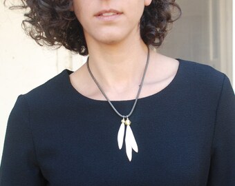 Olive Leaf Necklace, Sterling Silver Necklace, Flamework Jewelry, Holy Land Jewelry, Lampwork Bead Necklace