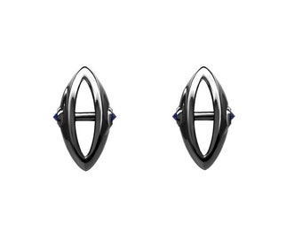 Nanfinity variance earrings-silver earrings-18k gold plated-CZ earrings