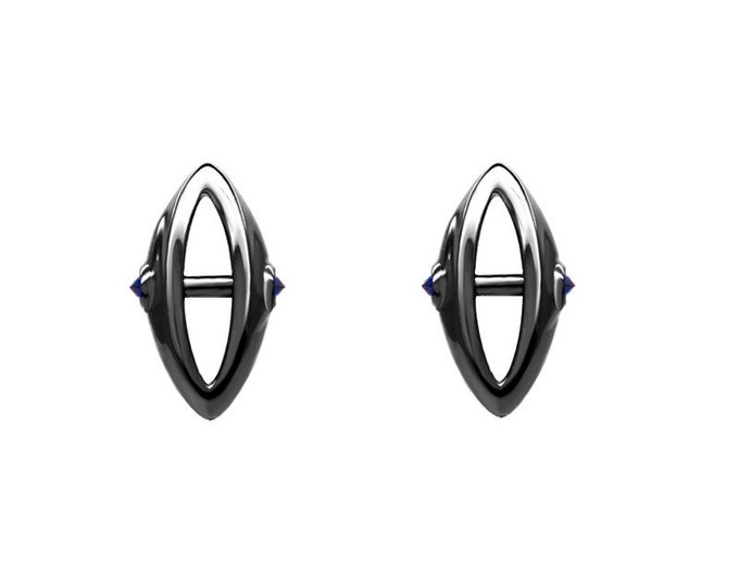 Nanfinity variance earrings-silver earrings-18k gold plated-CZ earrings