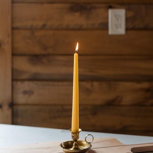 100% beeswax taper candle set of 2 10 inch taper