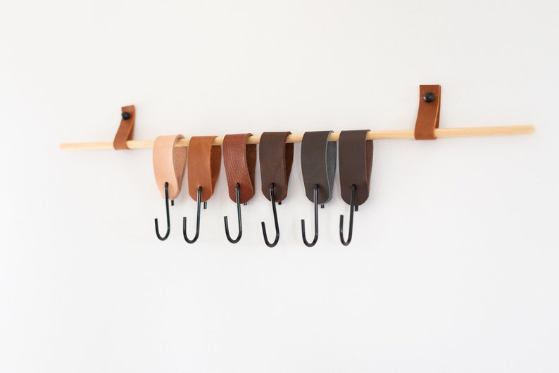 Leather Loop Hooks Leather Loop S Household Hooks Etsy
