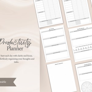 Printable Productivity planner | Life Binder Printable | Adult ADHD Organizer | Productivity Bundle