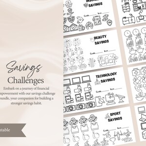 Money Saving Challenge | Savings Tracker Printables | Savings Tracker Bundle | 100 Envelope Challenge | Money Saving Challenge Printable