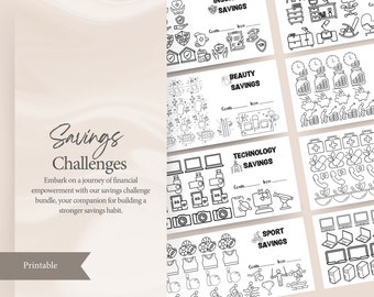 Money Saving Challenge | Savings Tracker Printables | Savings Tracker Bundle | 100 Envelope Challenge | Money Saving Challenge Printable