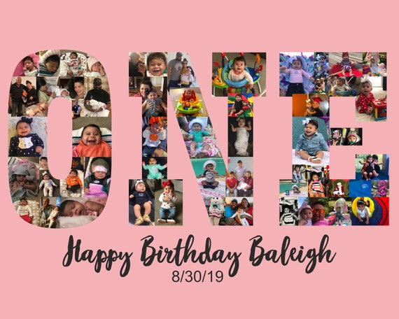 1st birthday picture collage