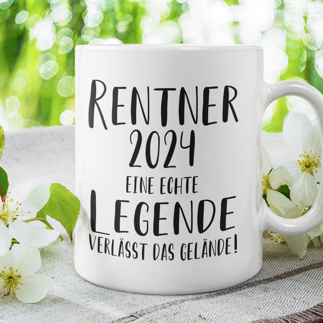 Cup With Saying pensioner 2024 A Real Legend is Leaving the Premises
