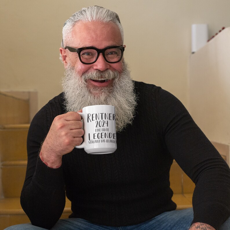 Cup With Saying pensioner 2024 A Real Legend is Leaving the Premises