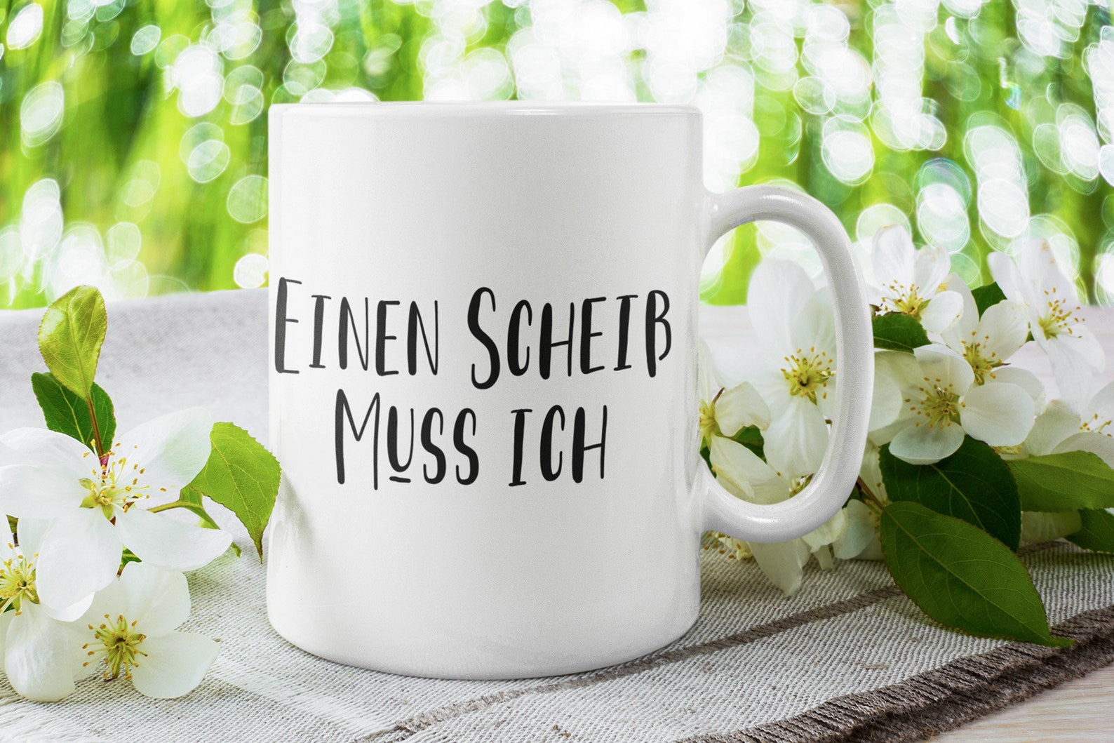 Tasse mit Spruch Einen Scheiß Muss Ich lustige Kaffeetasse Arbeit