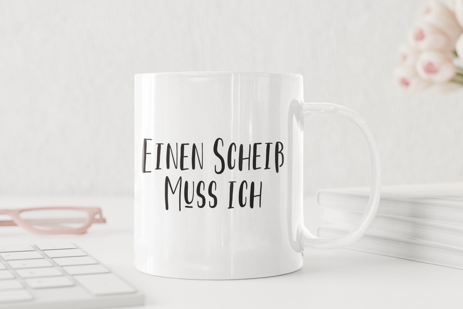Tasse mit Spruch Einen Scheiß Muss Ich lustige Kaffeetasse Arbeit