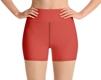 burnt orange biker shorts