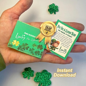 Note from Leprechaun Druckbare Miniatur Brief Falle St Patrick's Day Leprechaun Beweise Schatz Kinder DIY fangen Requisiten sofort