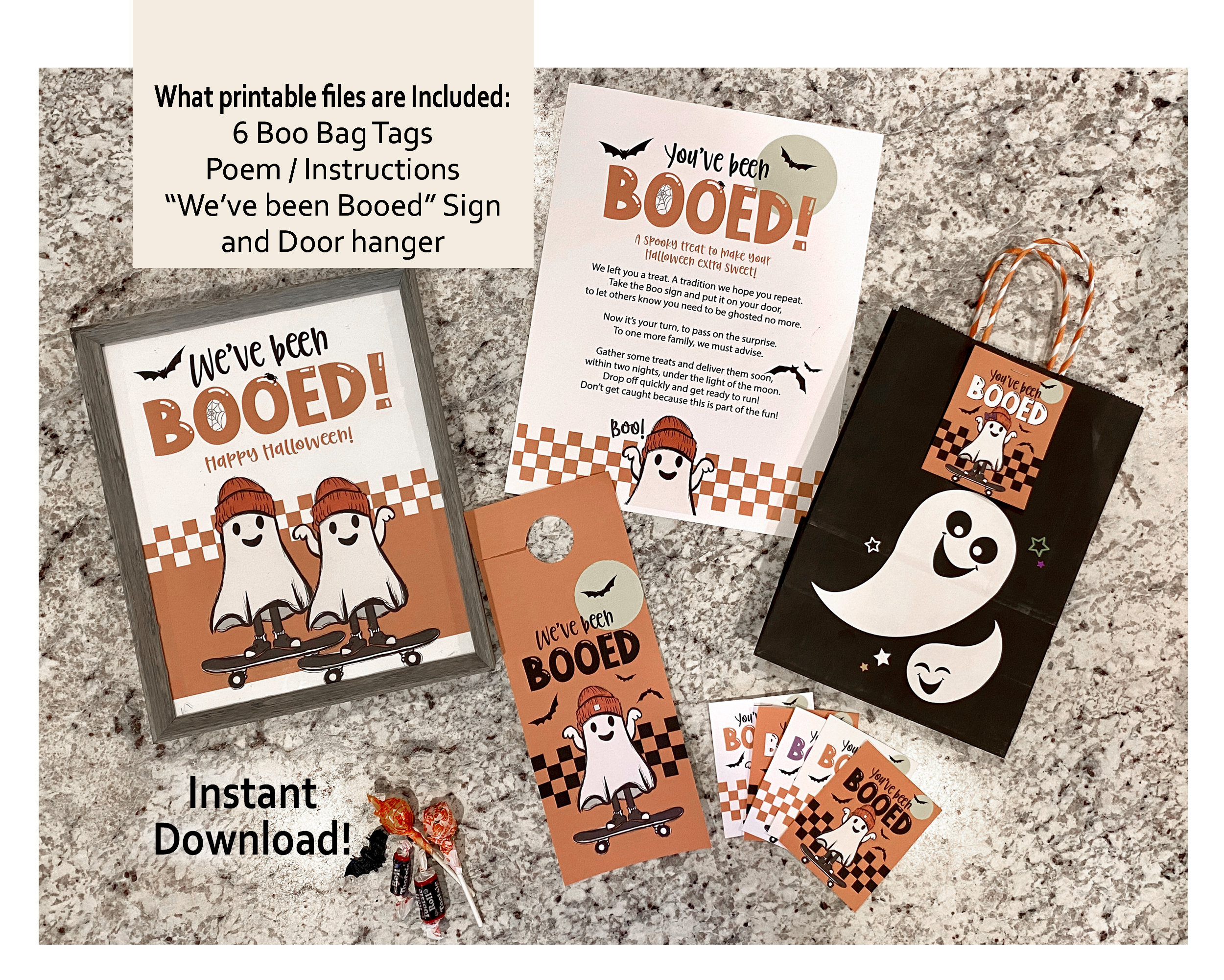 Rustic Boo Tags Printable Boo Bag Tags Printable, Instant Download, Halloween Boo Kit, Creep It ...