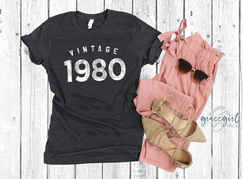 Birthday Party Shirt 40th Shirt soft tshirt 40th Birthday Gift 40th Birthday Shirt Vintage 1980 Tee Funny Birthday Shirt Forty Shirt