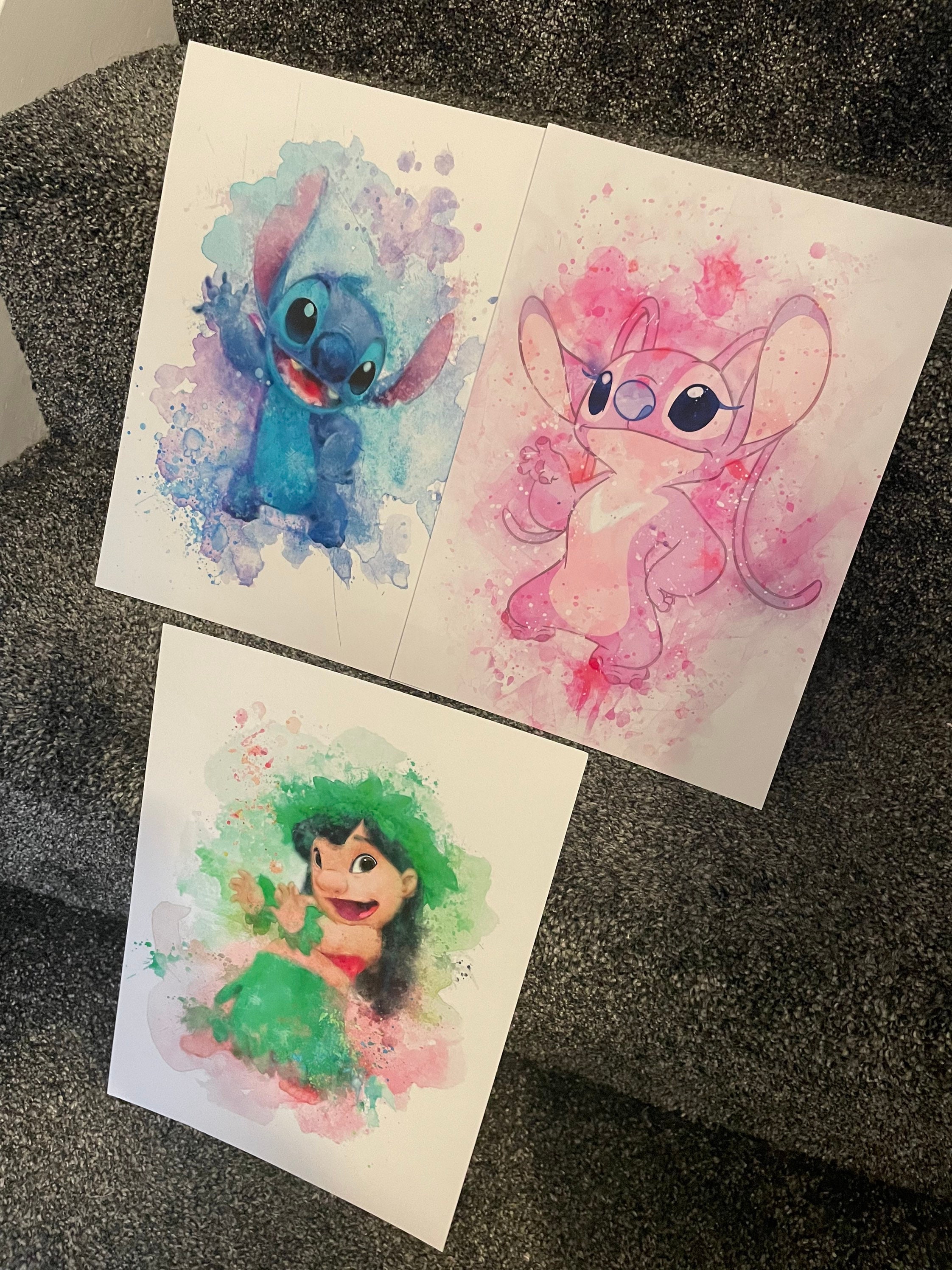 Lilo and Stitch Watercolor Prints Ohana Means Family Disney | Etsy UK