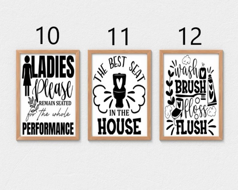 Bathroom Prints Downstairs Toilet Wall Art Sign Home Etsy UK