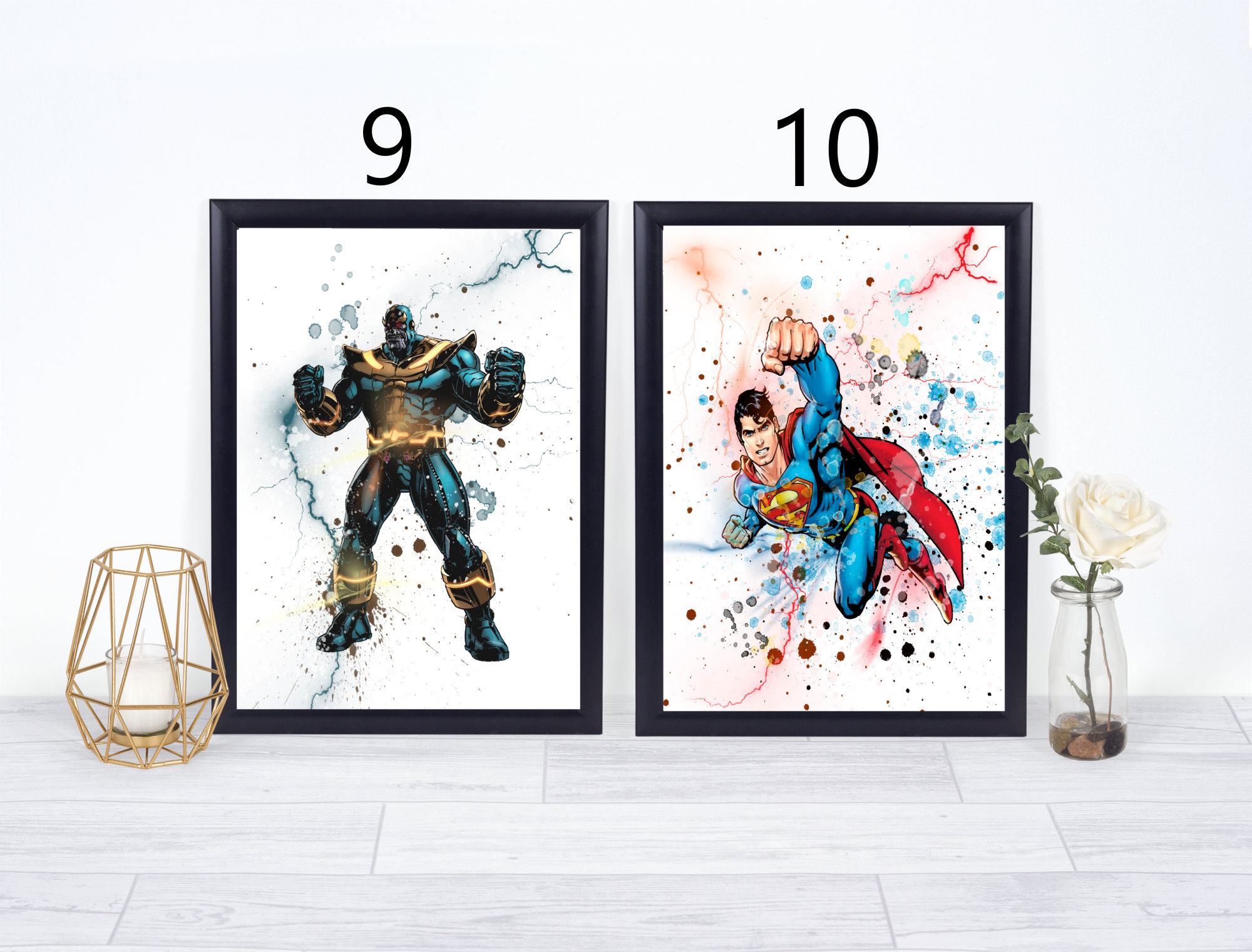 Marvel prints superhero wall art avengers poster room Etsy