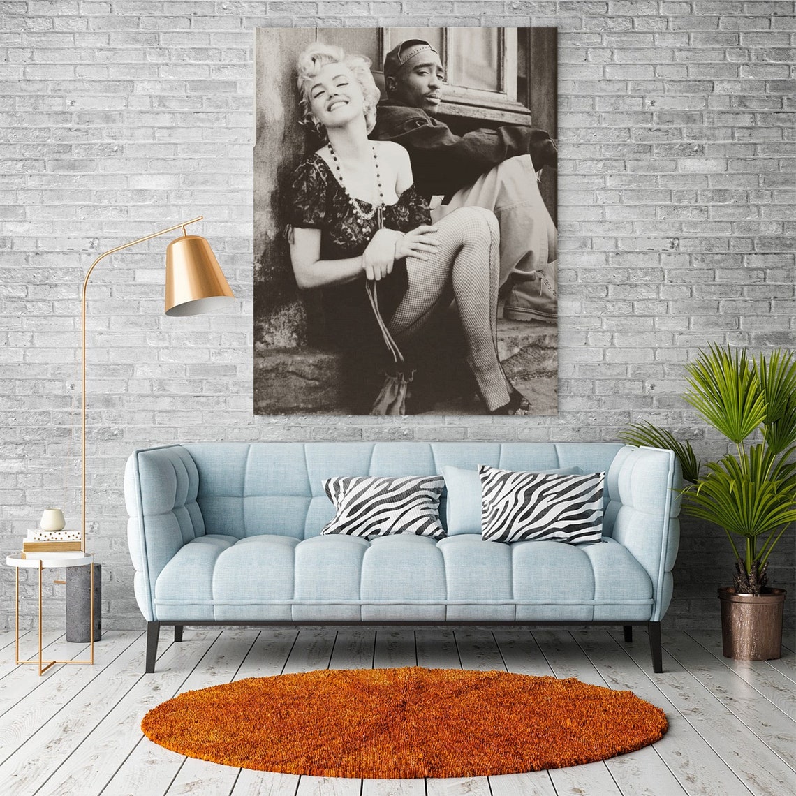 Marilyn Monroe and 2Pac wall art print Tupac Shakur poster Etsy
